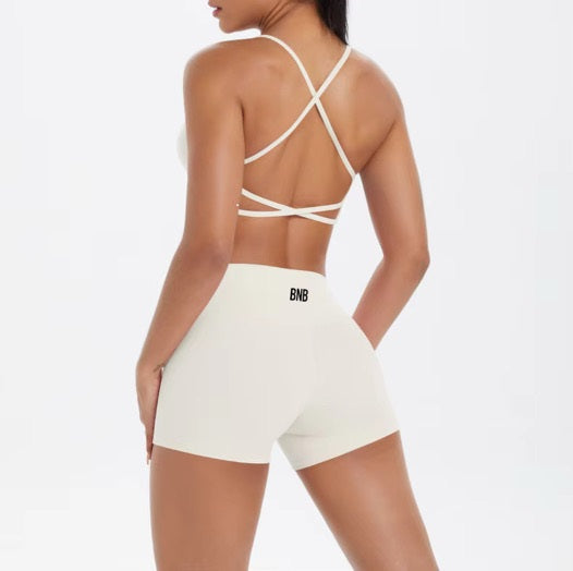 The Black Flex Essential Shorts- Ivory